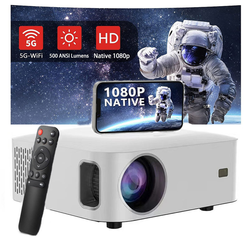 Durable 200W Portable Smart Projector 5.0 Inch LCD Display, Lightweight Home Cinema Mini Projector