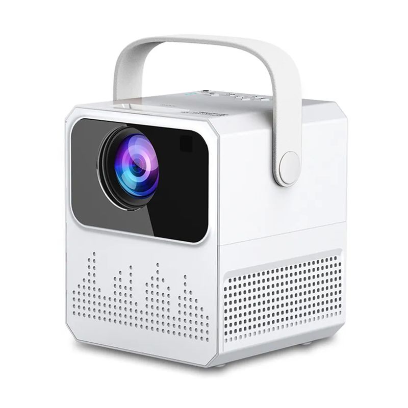 4K LCD T2 Mini Projector 3.5mm Audio Projection Distance 1.2-3.8m