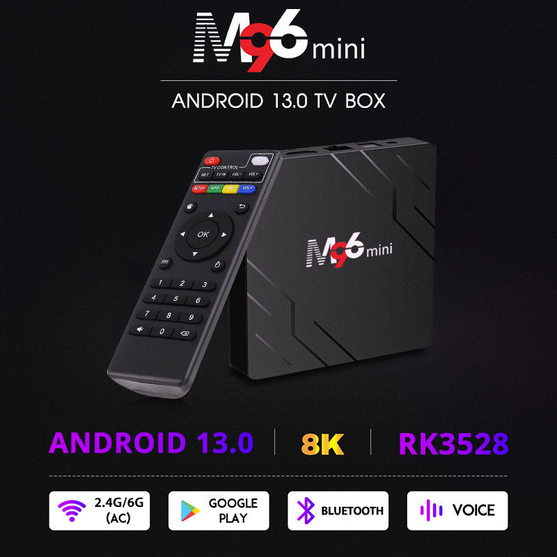 BT5.0WIFI6 Android 13.0 TV Box M96 Mini 4GB DDR4 RAM 2.4G 5G