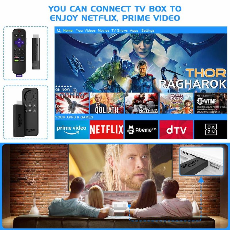 Electric Focus LED+LCD HDMI T300 Projector Multifunctional Portable With 4 