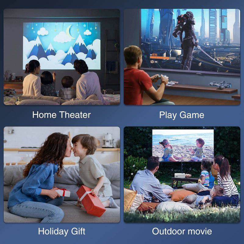 Projection Distance 0.6-5m New Product Electric Focus 200 lumens LED+LCD HDMI Projector