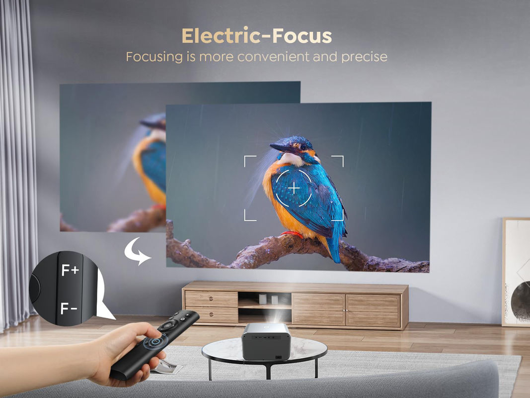Android 9.0 New Product Electric Focus LED+LCD HDMI Projector 200 lumens