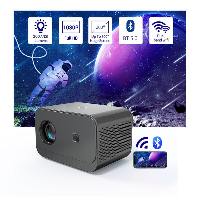 Electric Focus LED+LCD HDMI Projector 200 Lumens, Support（IR) Infrared And 2.4G Wireless Control