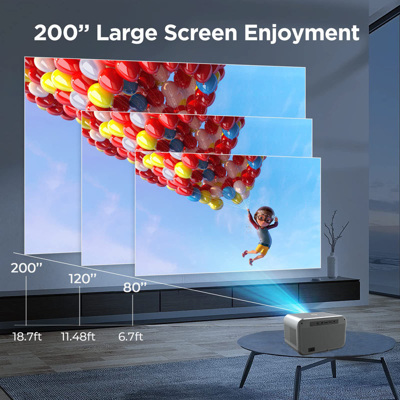 Projection Distance 0.6-5m New Product Electric Focus 200 lumens LED+LCD HDMI Projector
