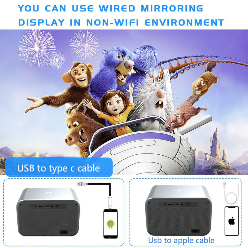 Electric Focus LED+LCD HDMI Projector 200 Lumens, Support（IR) Infrared And 2.4G Wireless Control