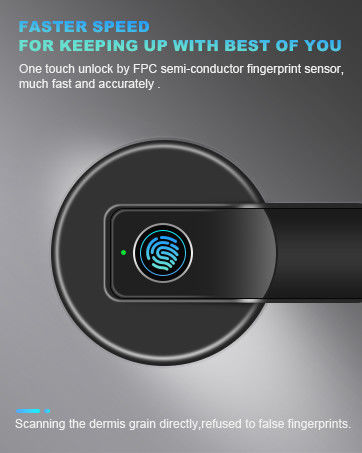 Smart Fingerprint Door Knob, Keyless Entry Door Locks with Keypads, Backup Key, Smart Door Lock on Tuya App