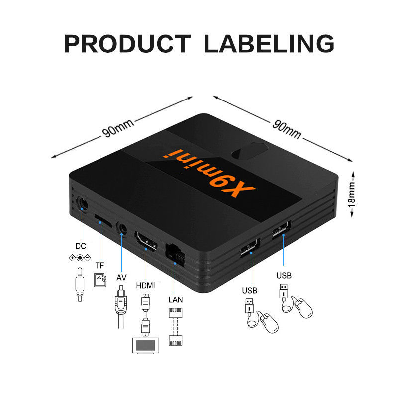 4K TV Box Android 9 With Dual Band WIFI 1g 8g Youtube Games Free Channel Set Top Box For Home Funny