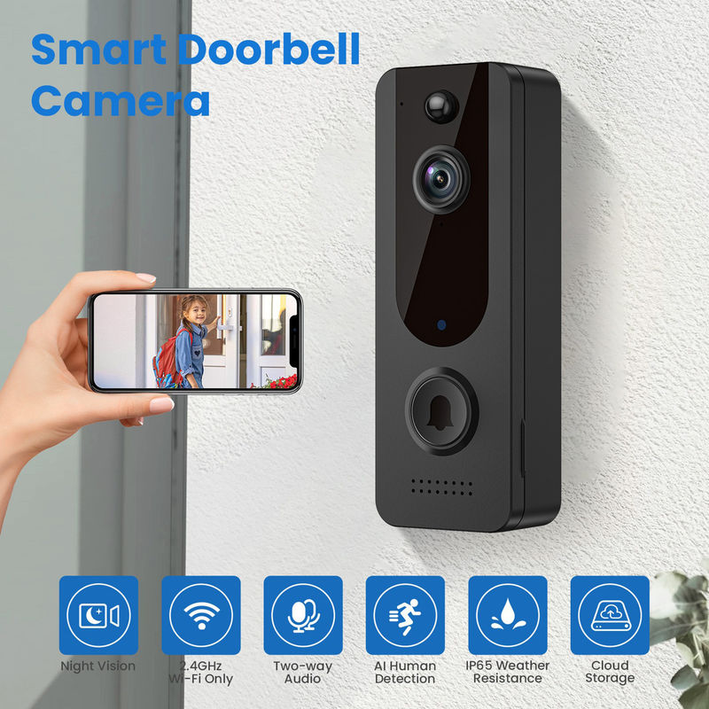 Smart Wireless Doorbell 720P Camera Smart AppDoor Bell With Smart Home Security Ring Door Bell For Home