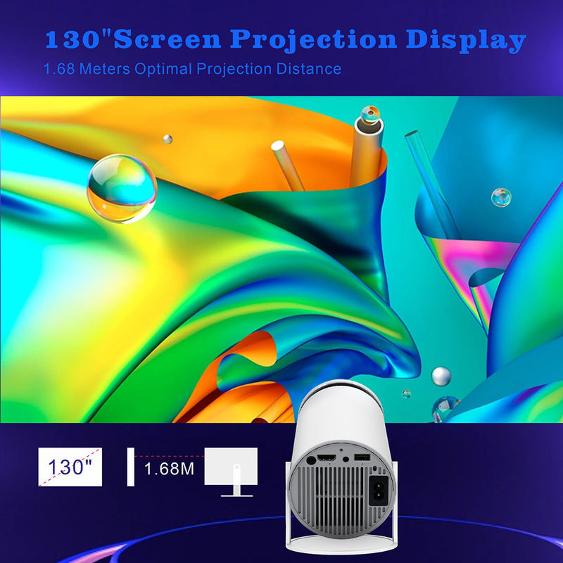 Multiscene HY300 Mini LED Portable Projector , Lightweight Compact Projector For Home