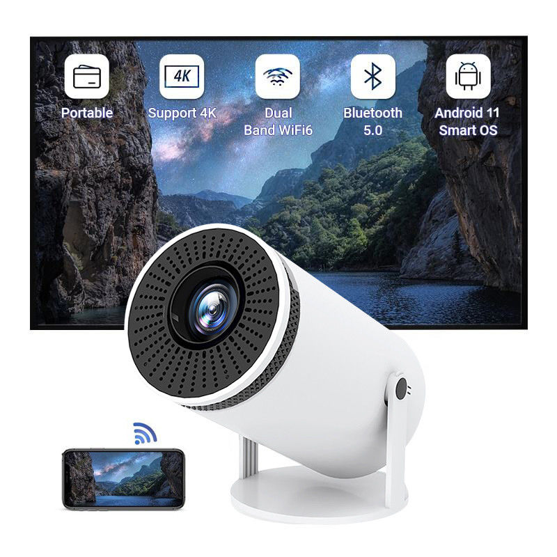 Mini Portable Video Projector Android 11 HY300 Wifi BT Smart Home Theater HY300 Projector With Remote