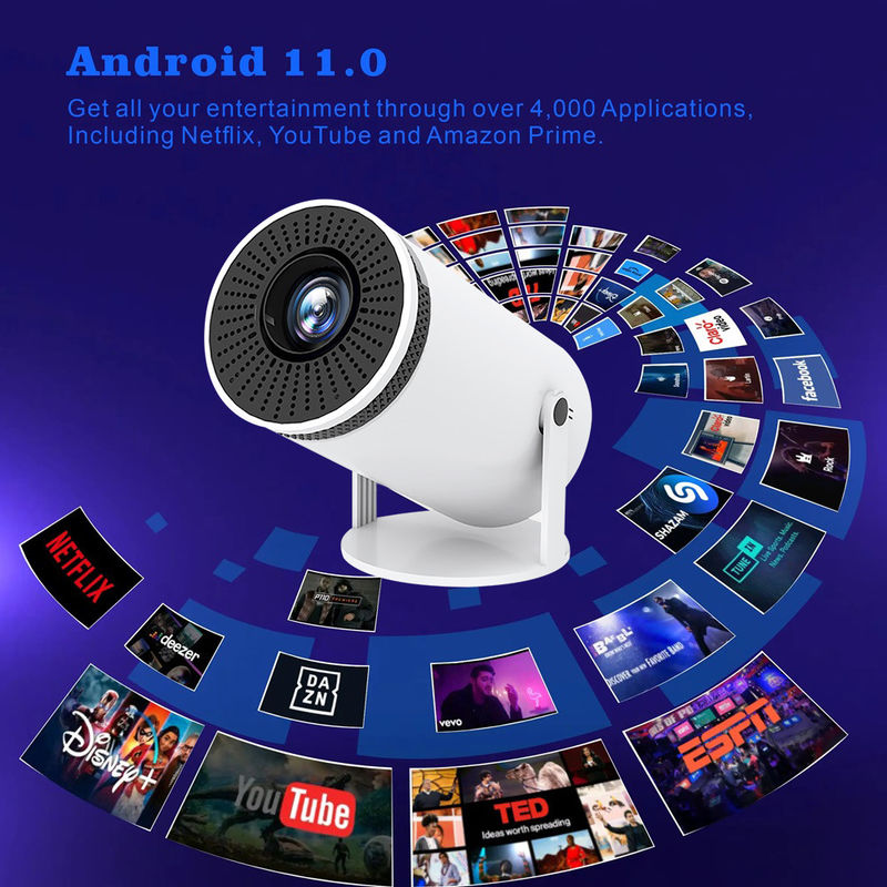 Mini LED Projector HY300 Lightweight With 2.69 inch LCD TFT display Support for multiple languages