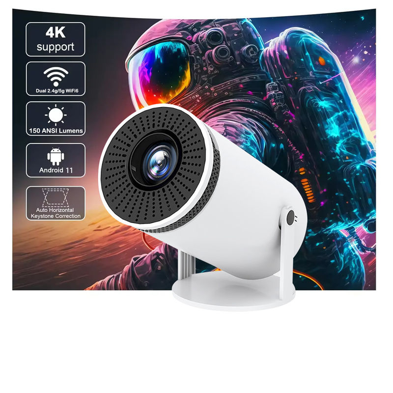 Dual Wifi 6 Proyector Hy300 Pro Outdoor Wireless Portable Projector Android 11 4k Smart Mini Projector