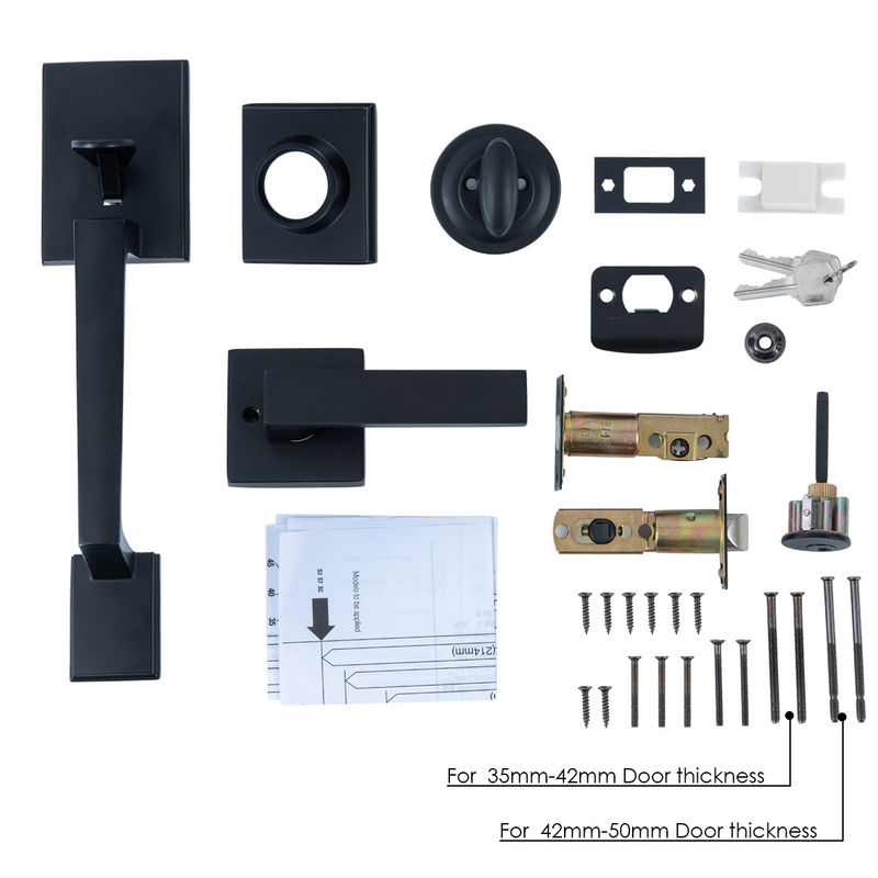 Zinc Alloy Door Lock Single Door Large Handle Heavy Duty Lock Door Edge Distance Adjustable Pating Villa Door Locks