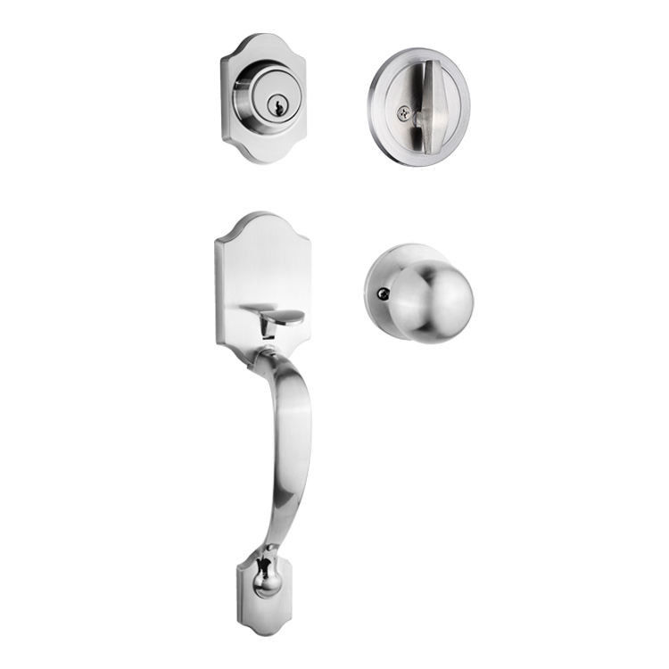Zinc Alloy Door Locks Single Door Large Handle Heavy Duty Locks Door Edge Distance Adjustable Plating Villa Door Locks