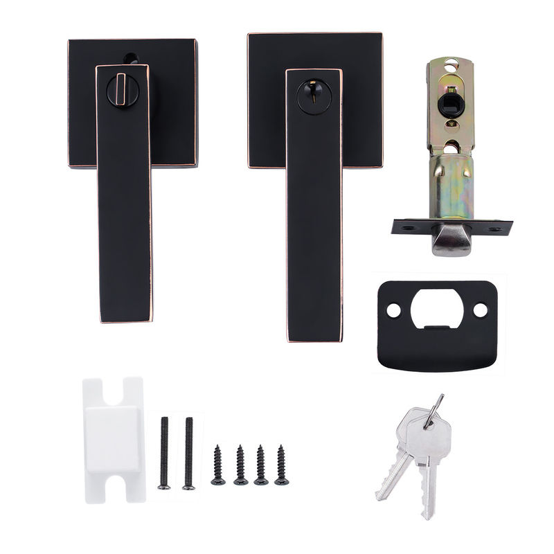 Zinc Alloy Door Locks Heavy Duty Triple Lever Locks Adjustable Plating Handle Locks Gate Door Locks With Key Door Handle
