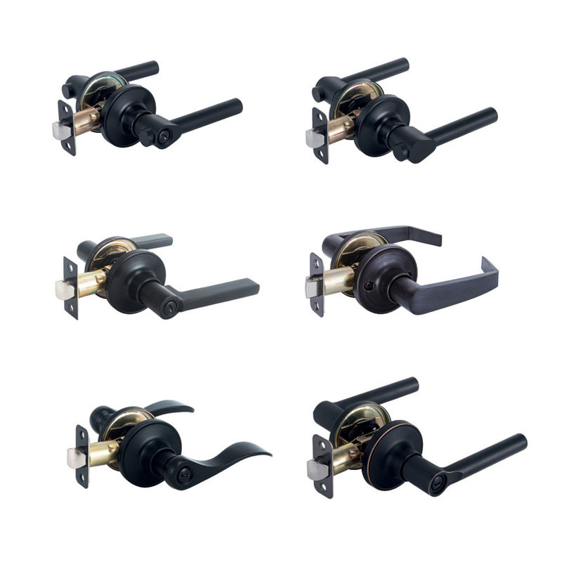 Zinc Alloy Door Locks Heavy Duty Triple Lever Locks Adjustable Plating Handle Locks Gate Door Locks With Key Door Handle
