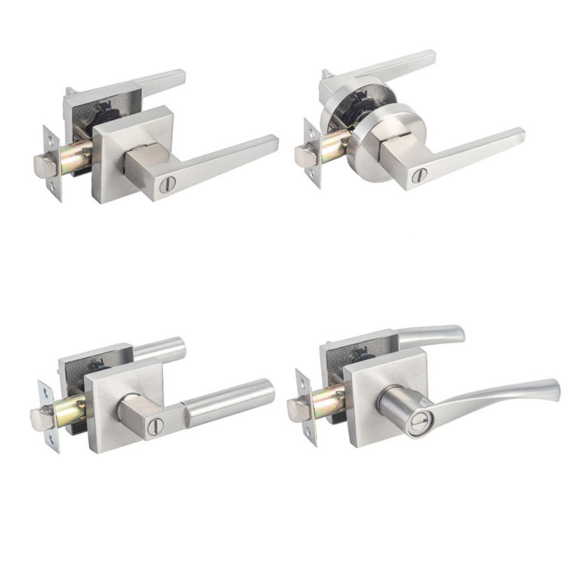 Zinc Alloy Door Lock Triple Lever Lock Adjustable Plating Handle Lock Passage Door Lock Keyless Stainless Steel Door Han