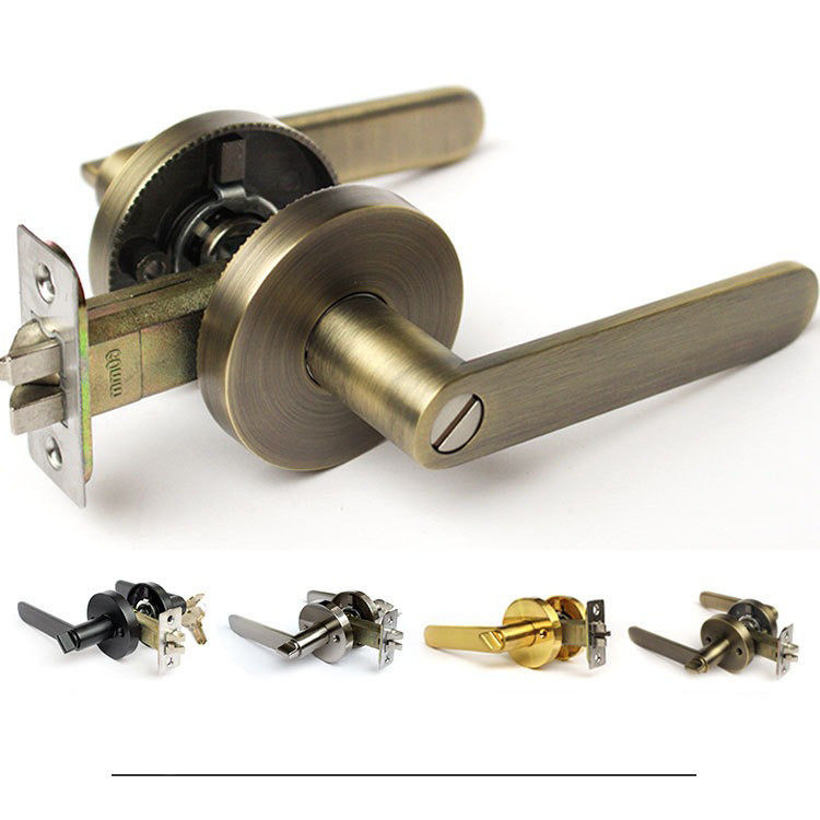 KZ01 Zinc Alloy Heavy Duty Triple Lever Lock Ball Door Lock Indoor Bedroom Room Door Lock Stainless Steel Ball Bathroom
