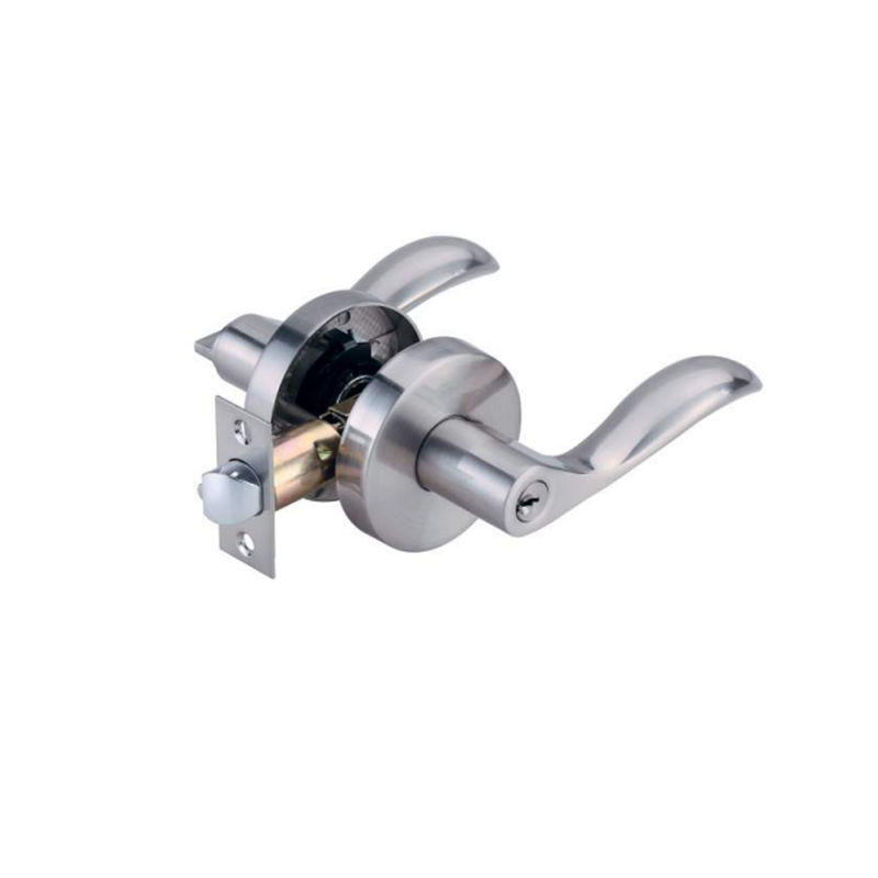Metal Door Hardware Zinc Alloy Stainless Steel Security Double Cylinder Keys Tubular Square Cylindrical Door Lever Knob