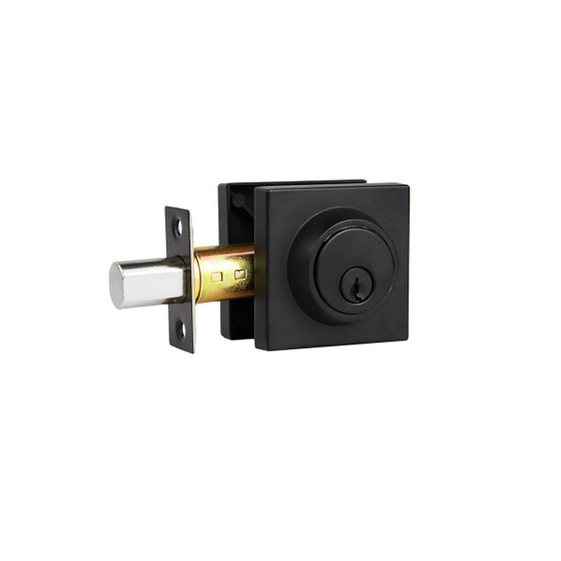 RD103-MB Exterior Door Lever Lock Set With Single Cylinder Deadbolt, Heavy Duty Exterior Door Handle And Deadbolts Set F