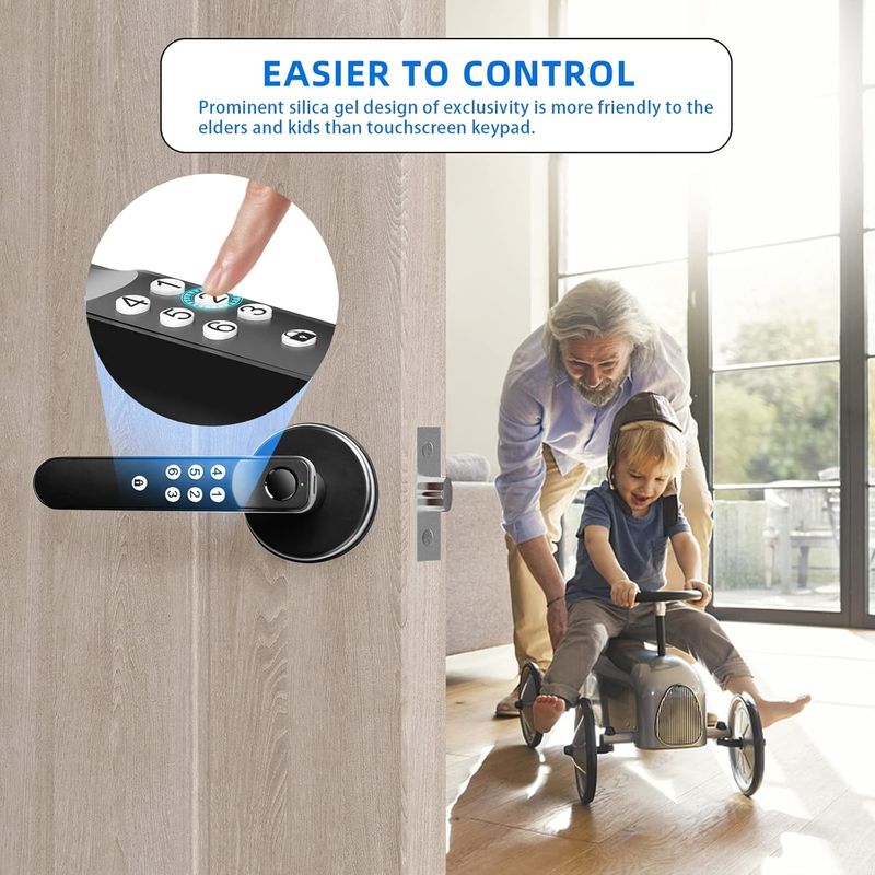 Hotel Lock with Mechanical Knob Controller Type and Polished Finish Types