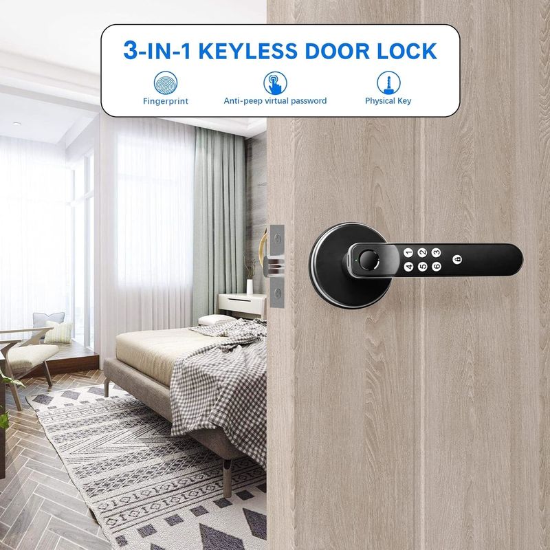 Hotel Lock with Mechanical Knob Controller Type and Polished Finish Types