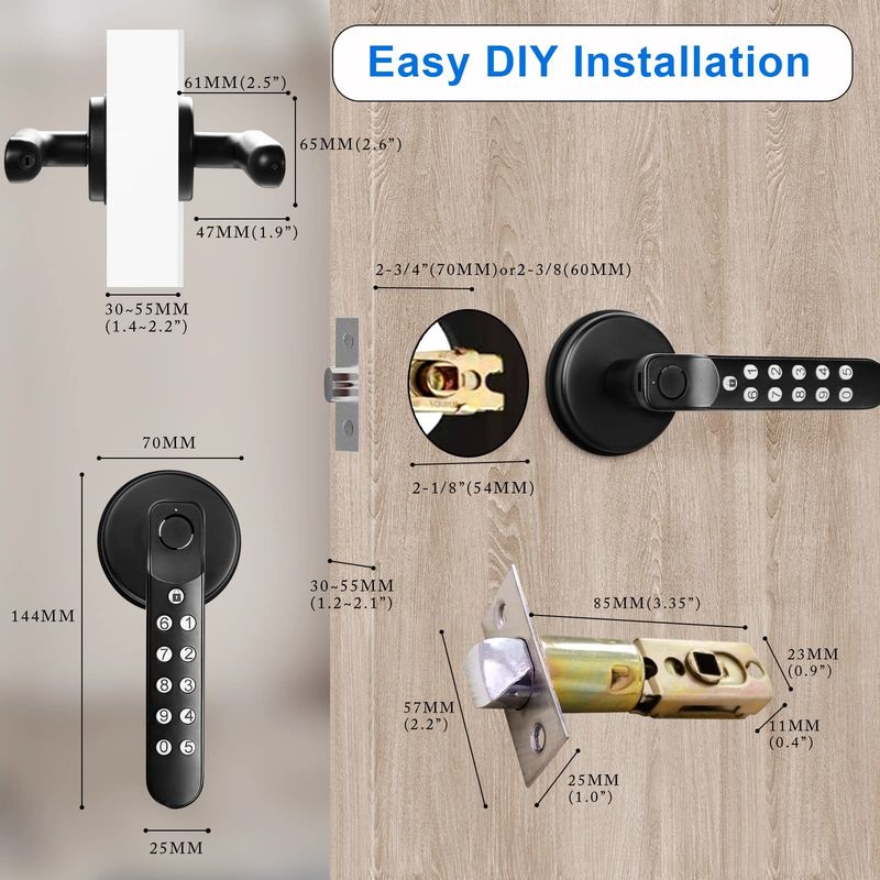 Enhance Your Space's Security with Our Polished Smart Door Lock and Screws Included