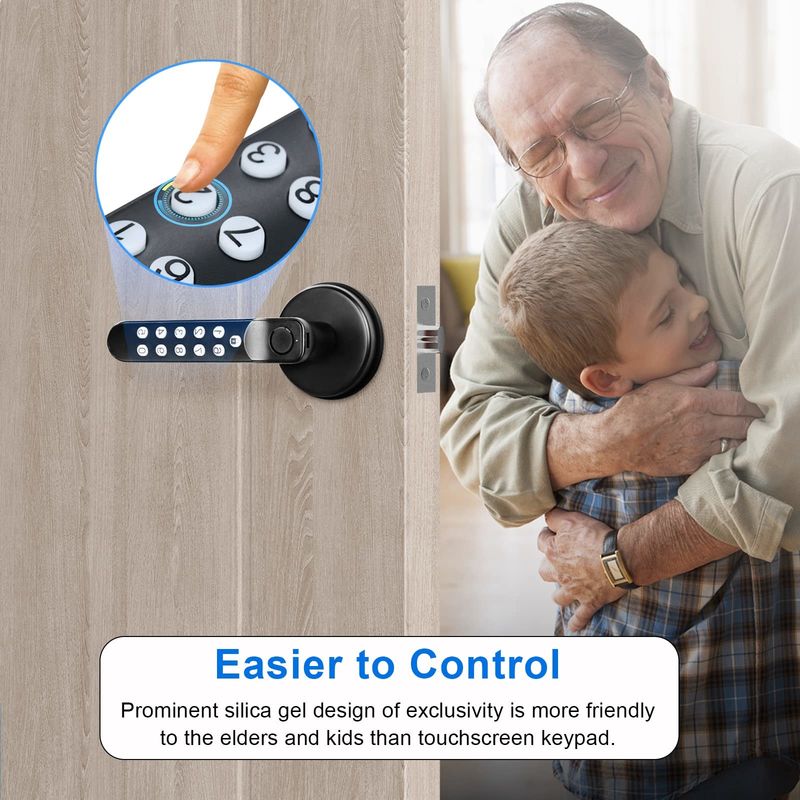 Hotel Smart Door Lock Recommended for Front Single Latch and Smooth Rounded Handle Item Shape