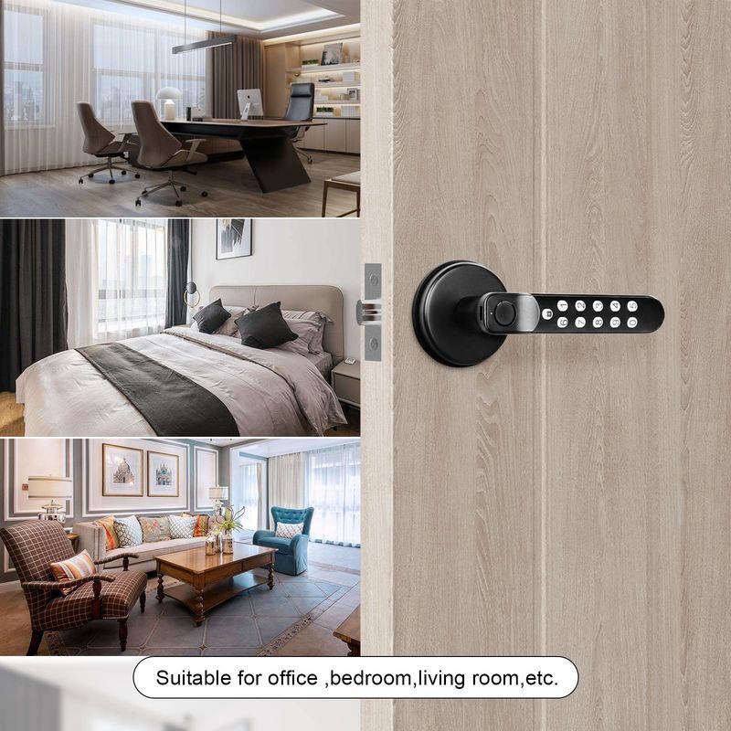 Hotel Smart Door Lock Recommended for Front Single Latch and Smooth Rounded Handle Item Shape