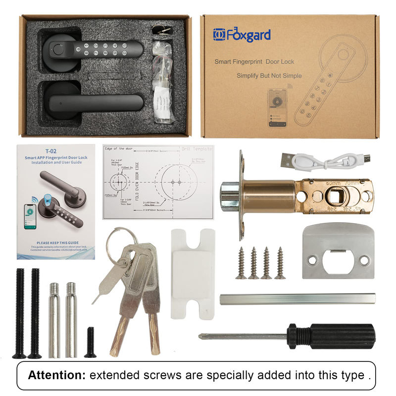 Smooth Rounded Handle Zinc Alloy Fingerprint Door Lock for Secure and Convenient Entry